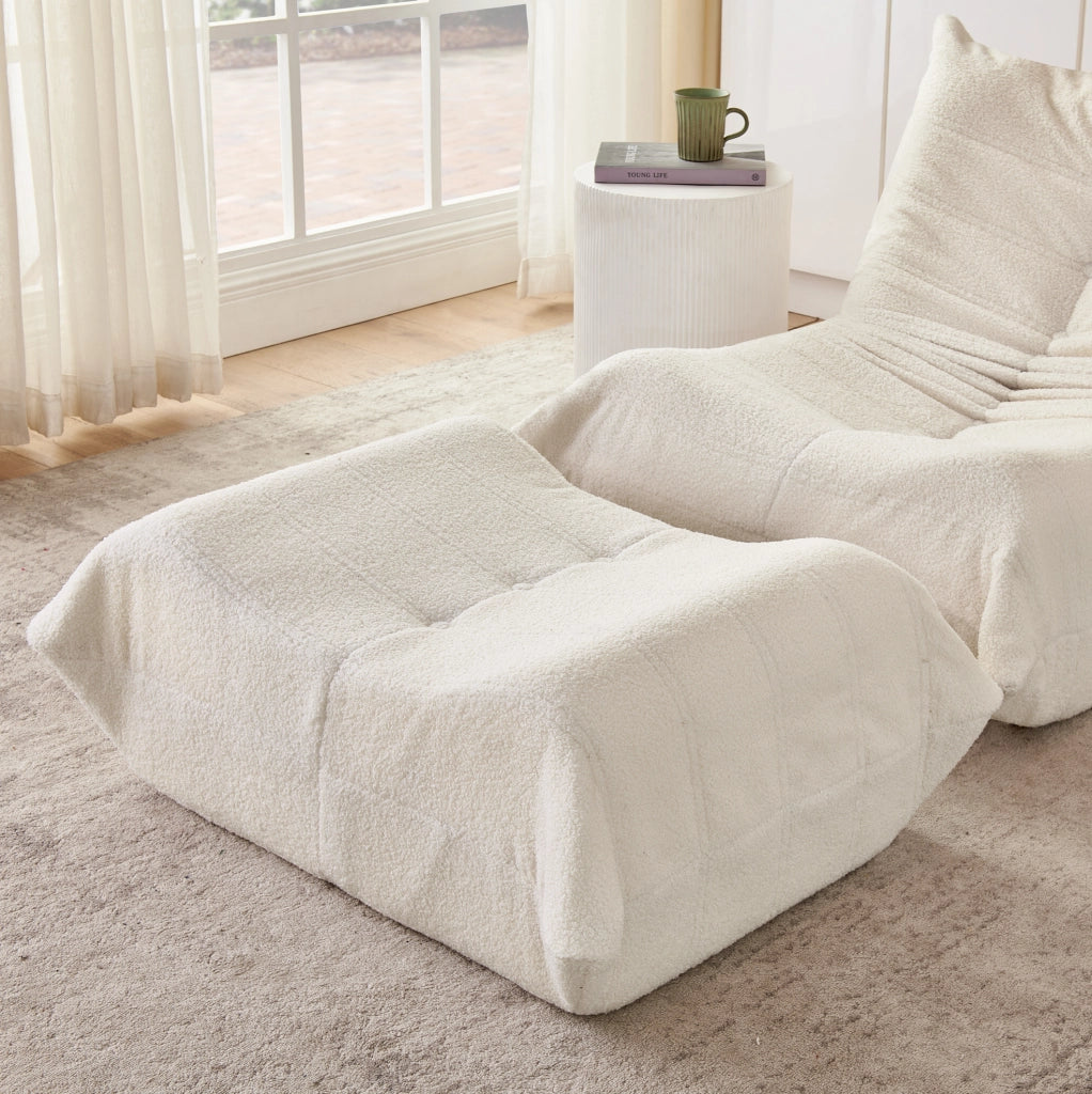 Poltrona sacco 112x105x59 cm per relax grigio scuro