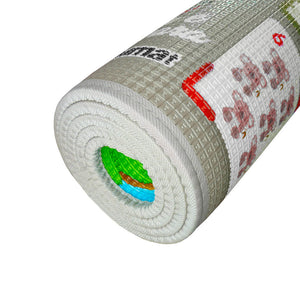 Tappeto Extramorbido per Bambini 200x150 cm Arrotolabile Doppia Grafica Multicolore