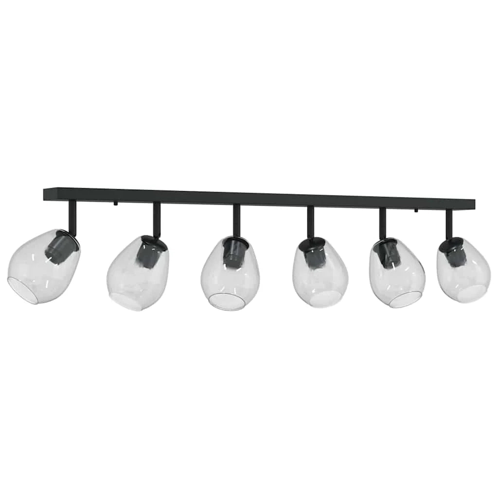 Faretto da soffitto moderno orientabile per interni 110,5 x 13 x 26 cm in metallo nero 02_0058437