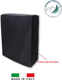 Qualydorm Letto branda  Pieghevole in Ferro antiruggine con Ruote;  doghe in Legnoe; Materassoin WaterFoam