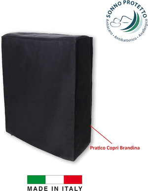 Qualydorm Letto branda  Pieghevole in Ferro antiruggine con Ruote;  doghe in Legnoe; Materassoin WaterFoam