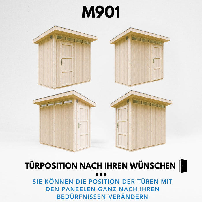 Casetta da Giardino di QUALIT? PREMIUM 3m?²-L161xW294cm - TIMBELA M901-TERRA BROWN