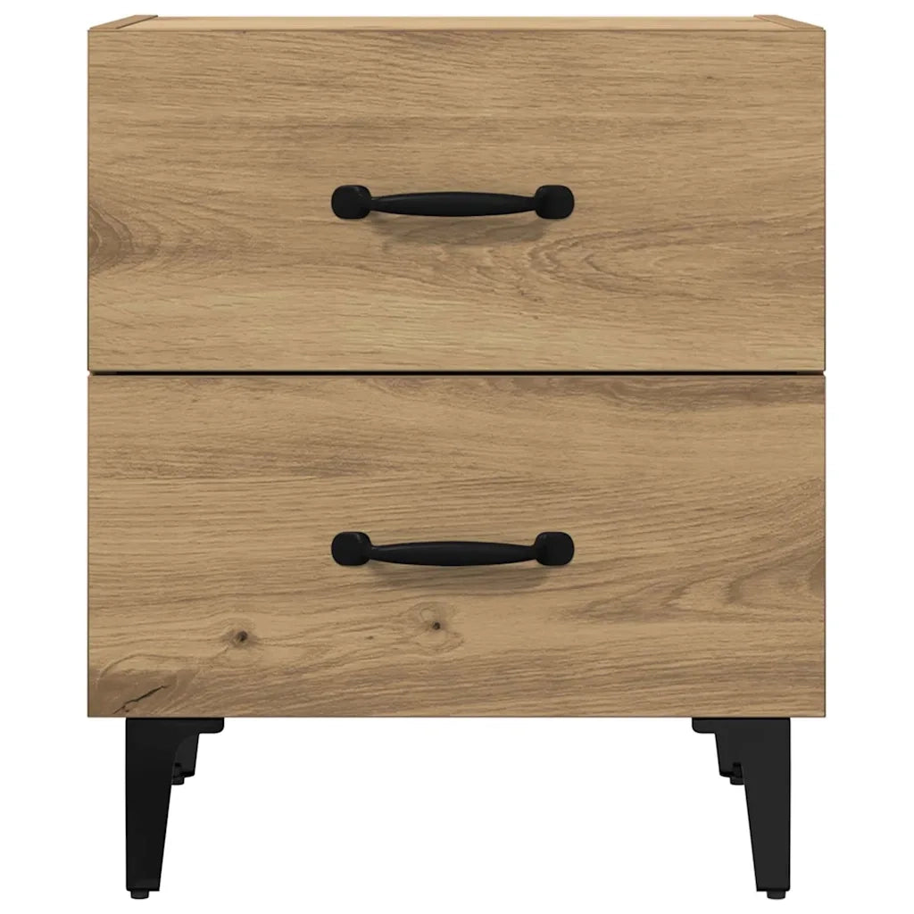 Armadietto per letto 2 pz Rovere artigianale 40 x 35 x 47,5 cm CFW6127215