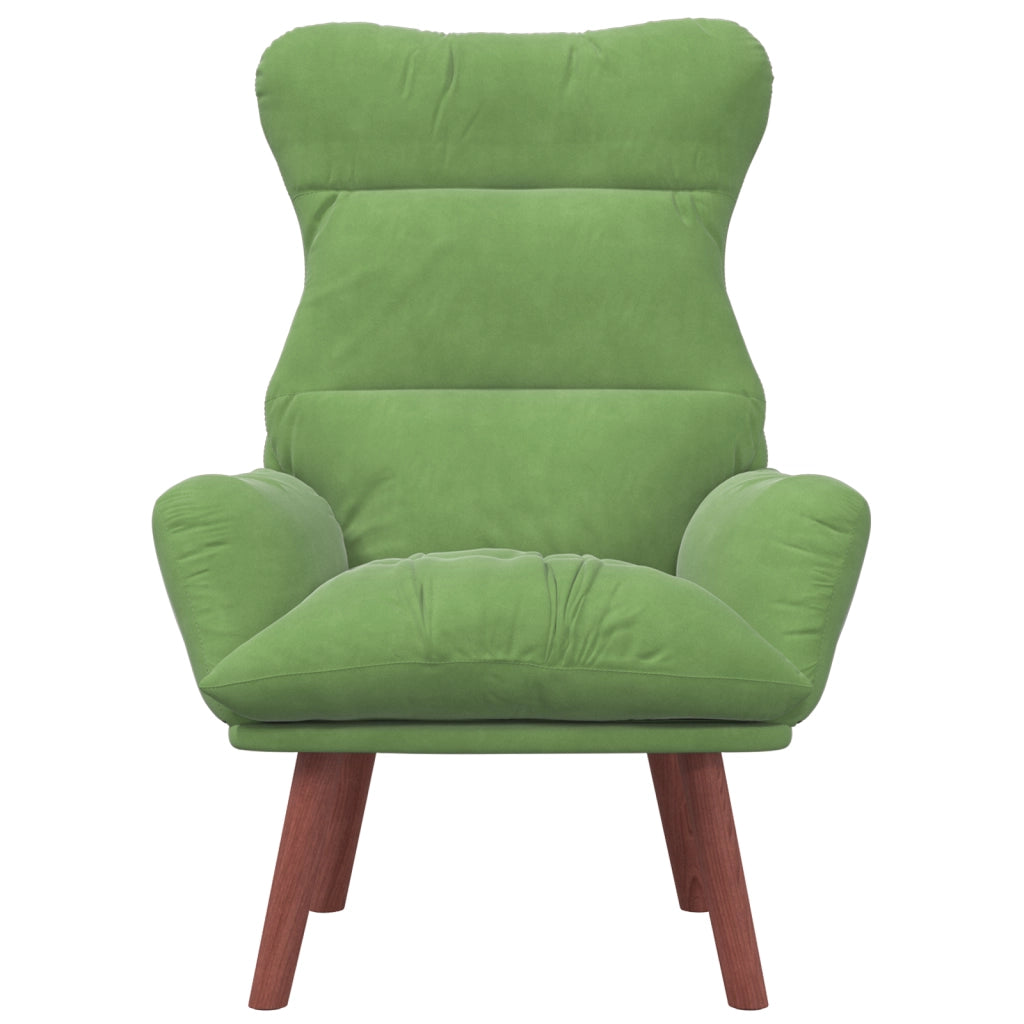 Poltrona Rilassante Verde Chiaro in Velluto