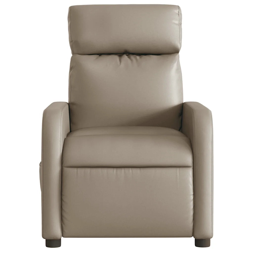 Divano Sedia-Poltrona Reclinabile Massaggio Elettrica Cappuccino Similpelle 262838