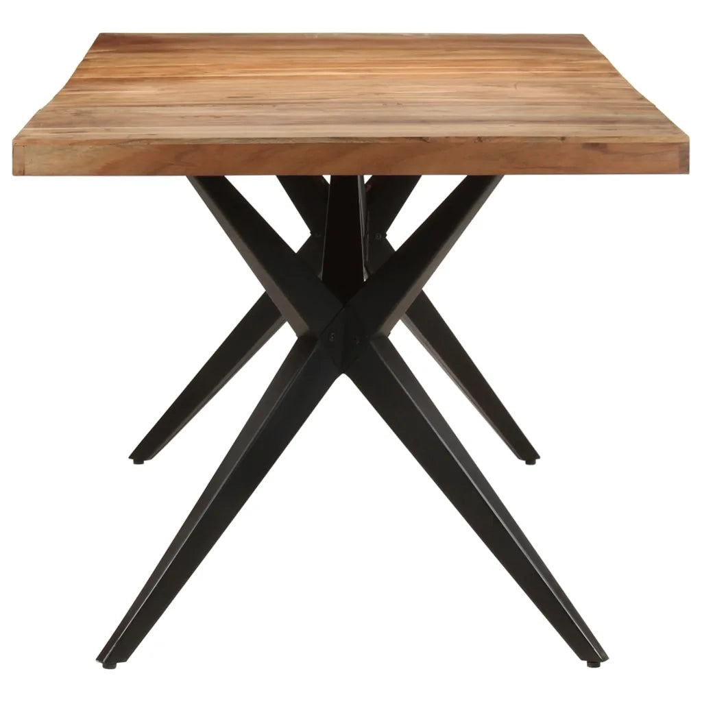 Tavolo da Pranzo 200x90x76 cm Legno Massello di Acacia 323571