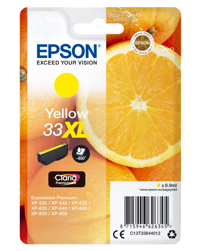 Epson Oranges C13T33644010 cartuccia d'inchiostro 1 pz Originale Giallo