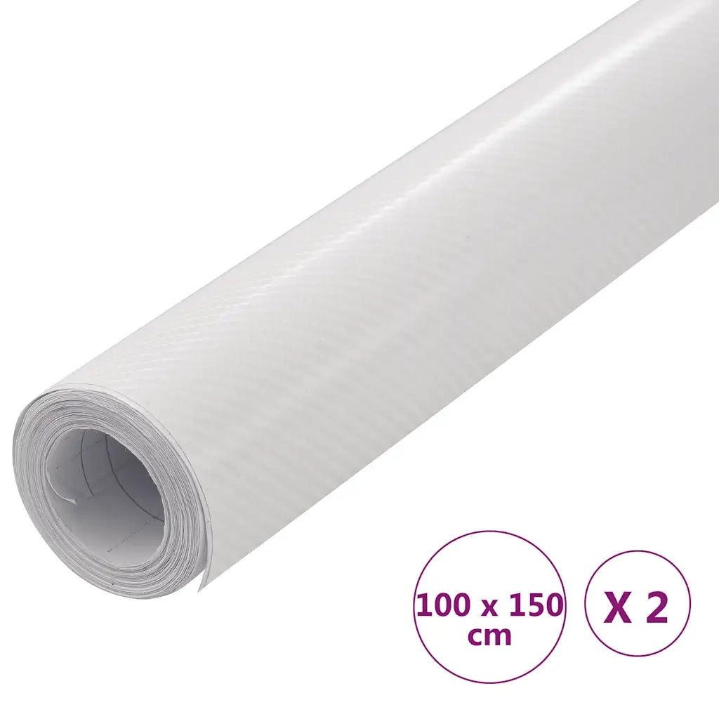 Pellicole per Auto 2 pz 4D Bianco 100x150 cm CFW7077493