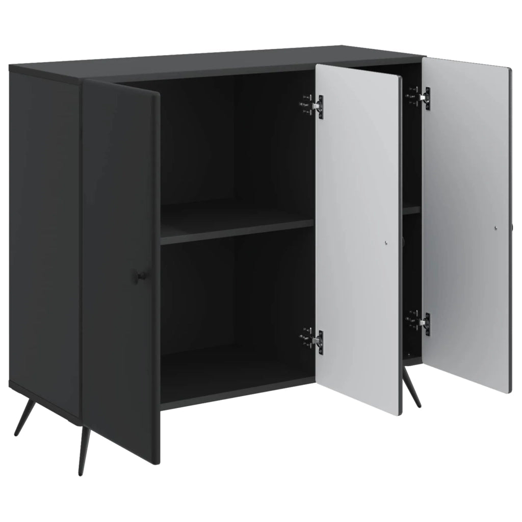 Credenza Nero 89 x 34,5 x 80 cm Legno ingegnerizzato