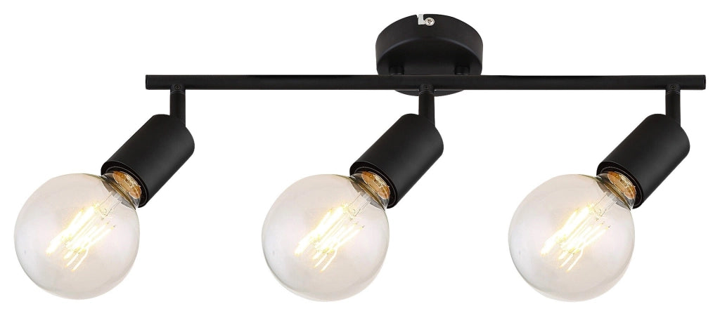 Plafoniera industriale Rabalux Lamar 3xE27 nera opaca