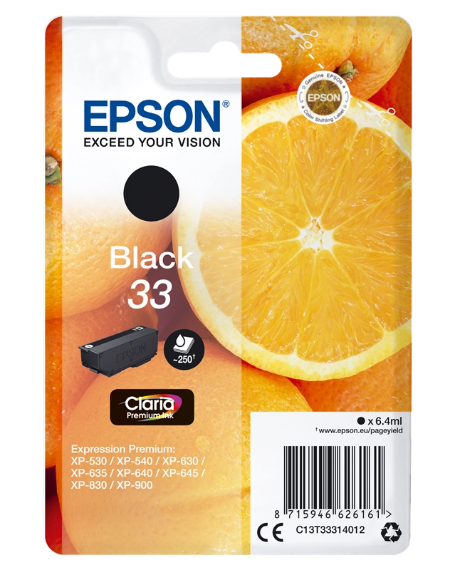 Epson Oranges C13T33314010 cartuccia d'inchiostro 1 pz Originale Nero