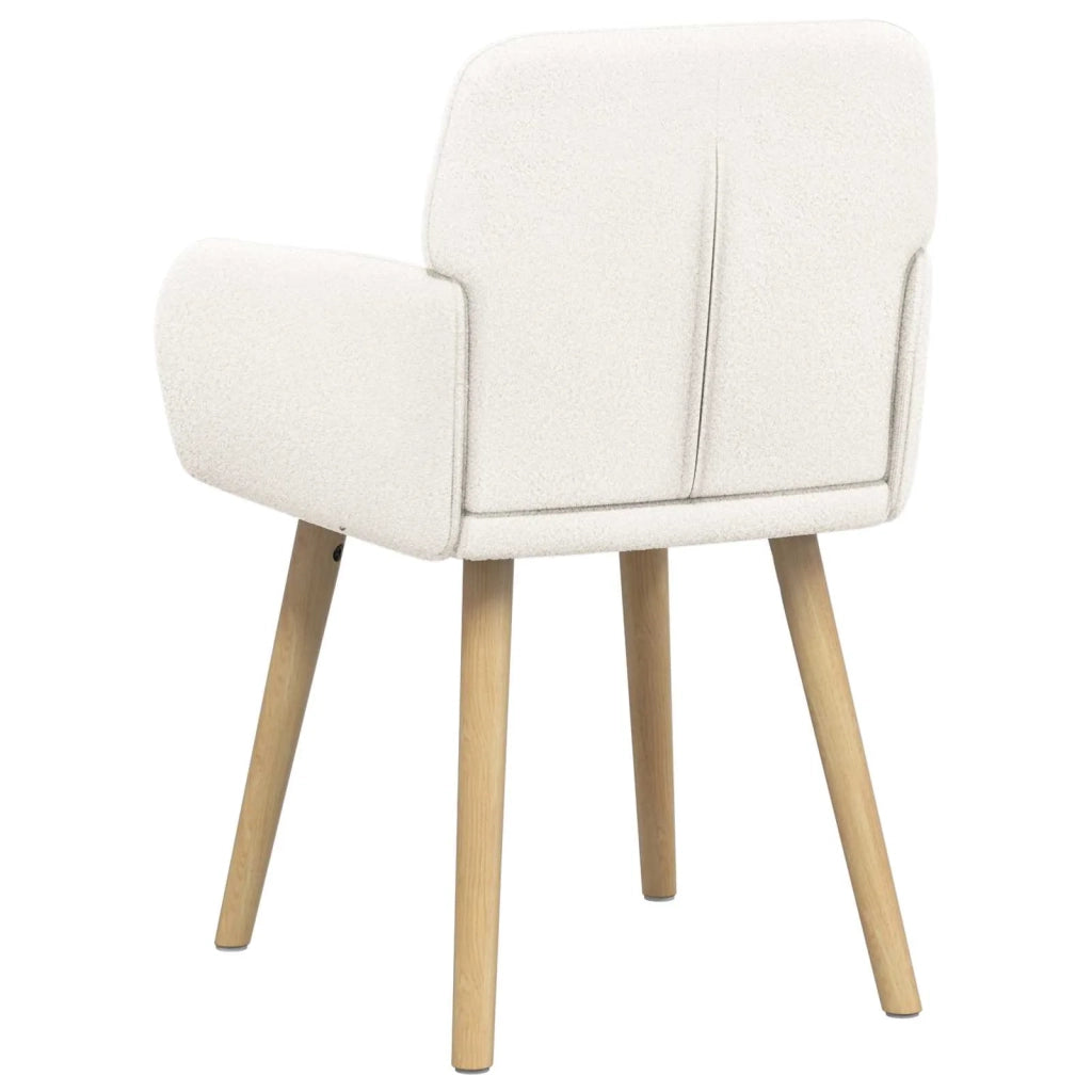 Sedie da pranzo 2 pz Bouclé Crema 59 x 57 x 85 cm 42034325