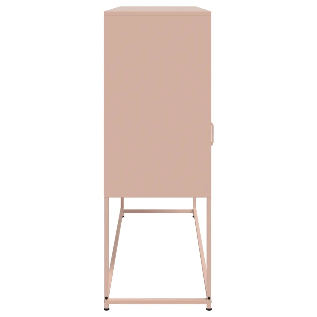 vidaXL Credenza Rosa 100,5x39x107 cm in Acciaio