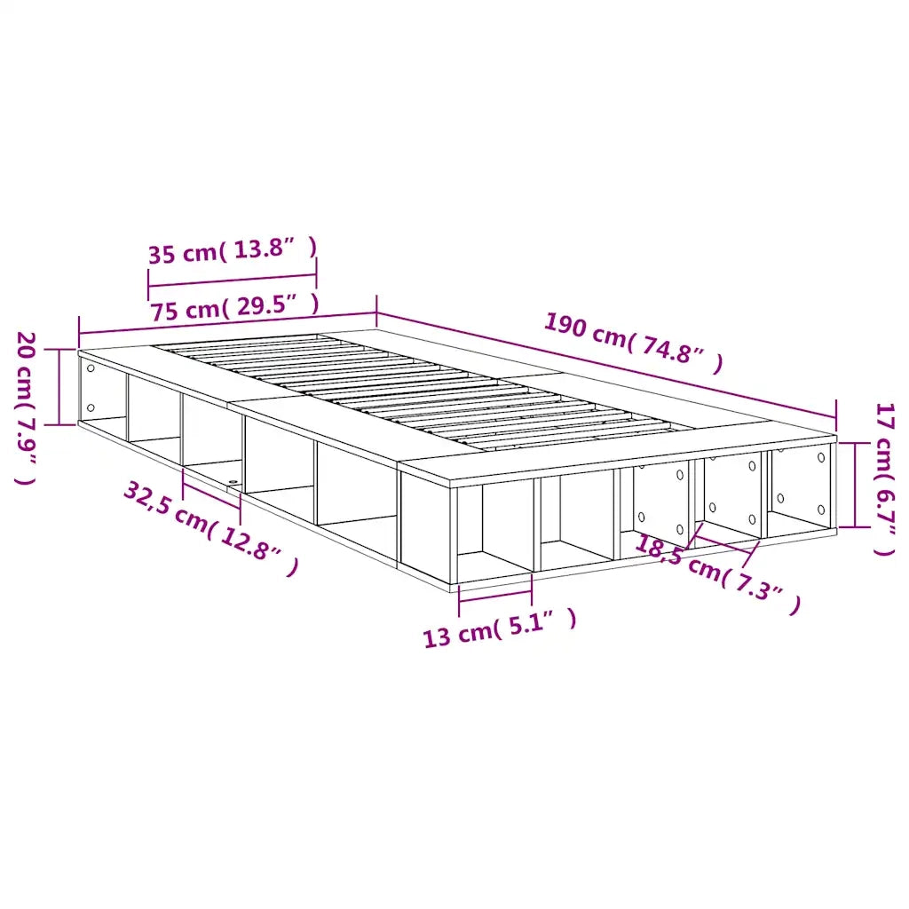 Giroletto Grigio Cemento 75x190 cm in Legno Multistrato 3280534