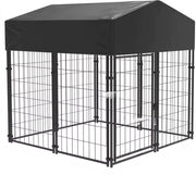 Recinzione per Cani Grande - Casetta per Animali in Metallo - Copertura Impermeabile - Esterno e Interno - Dimensione S