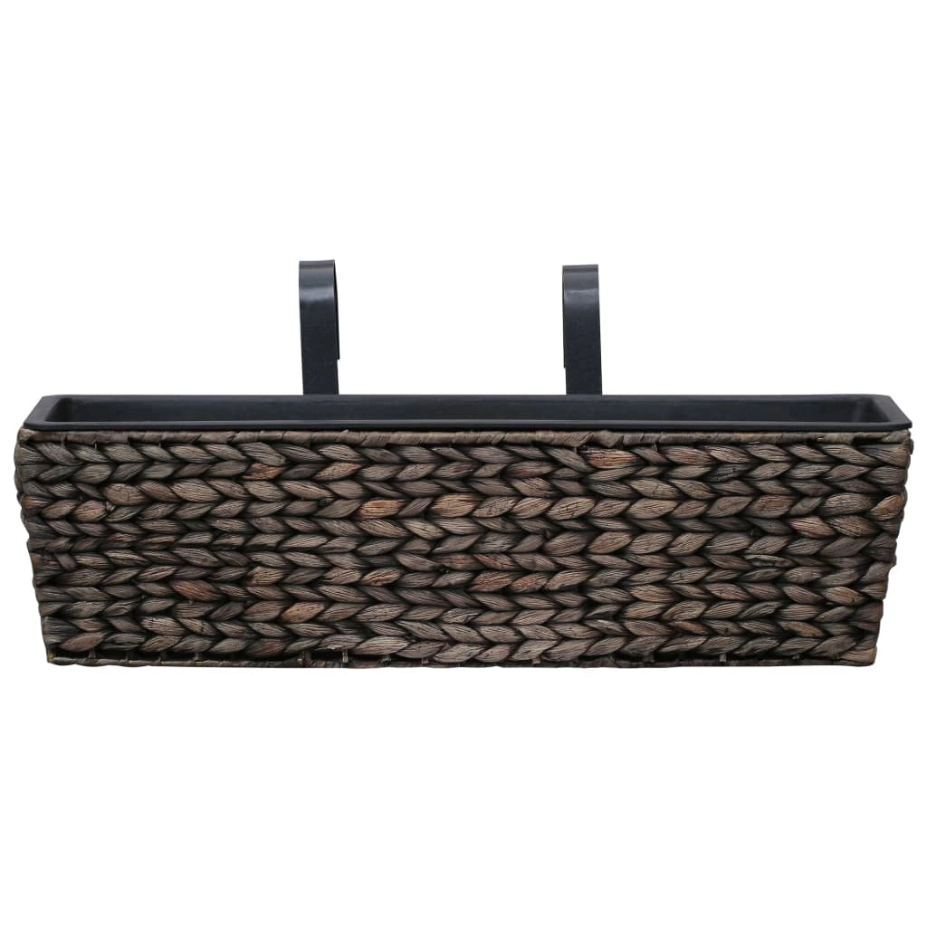 Set di 2 fioriere in giacinto d'acqua 60 cm marrone 02_0000882