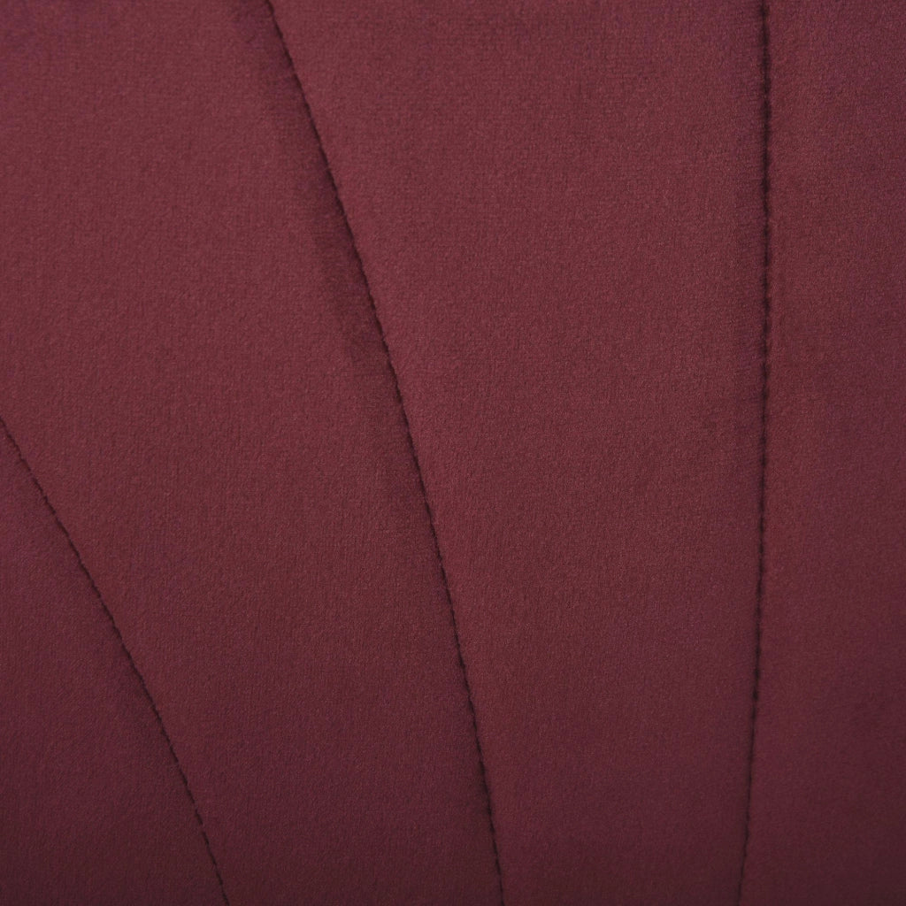 Set 2 Sedie Imbottite 50x54x79 cm in Velluto  Bordeaux