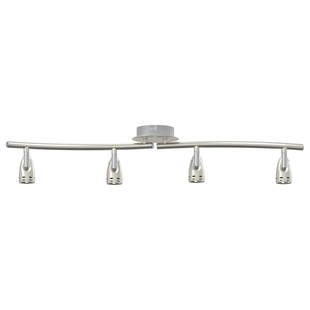 Faretto da soffitto regolabile a 4 vie Nichel opaco GU10