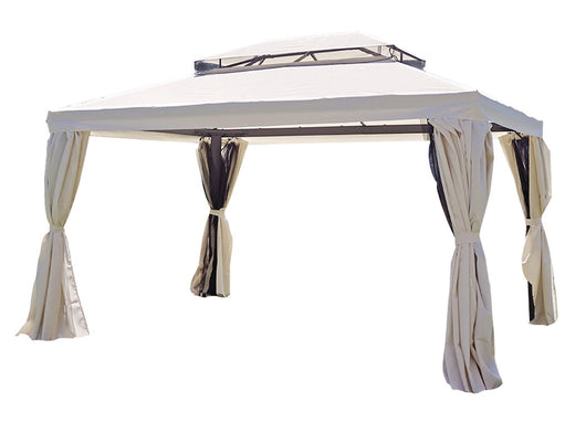 Gazebo da Giardino in Alluminio 3X4m Vorghini Blind Ecrù