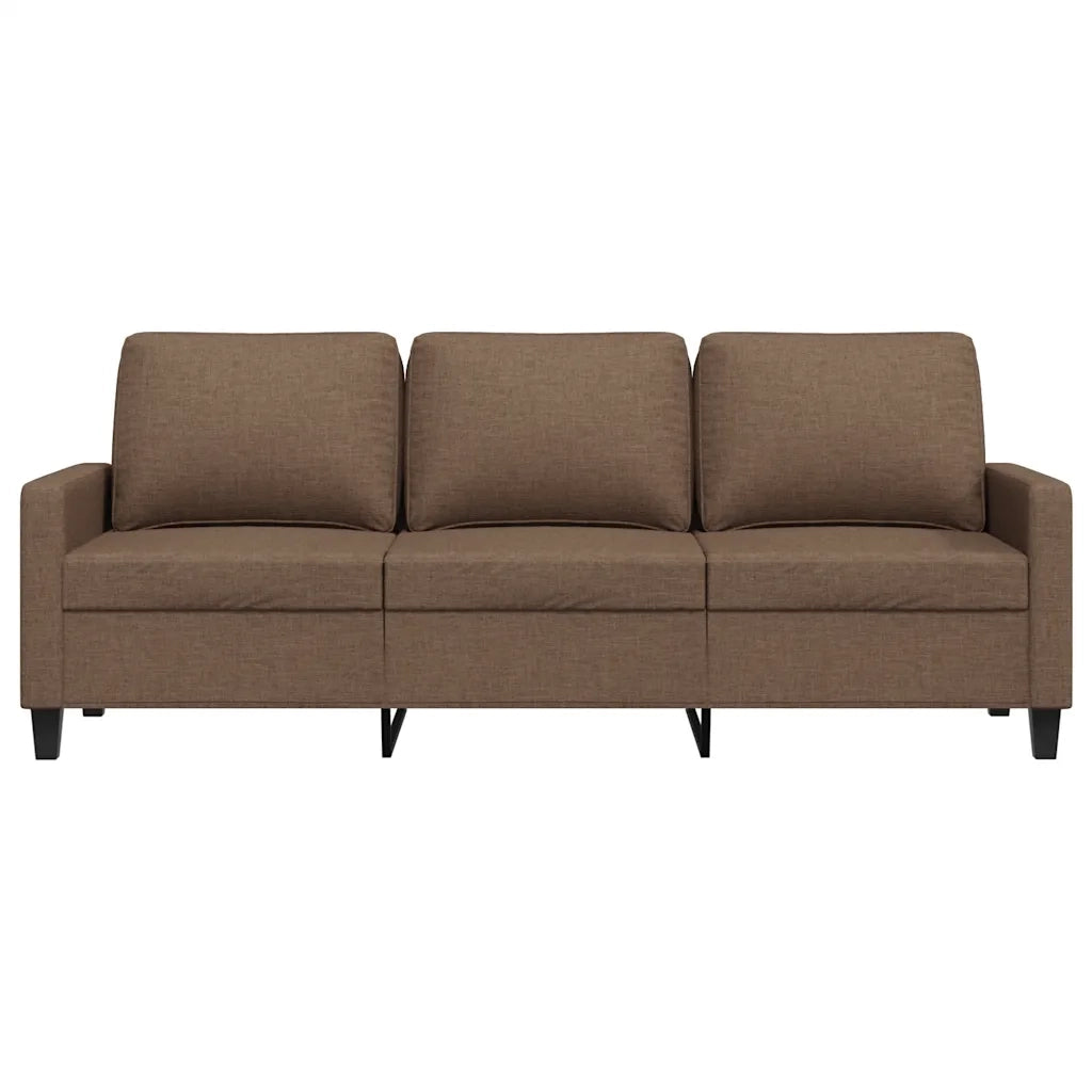 Divano a 3 Posti Marrone 180 cm in Tessuto 359174