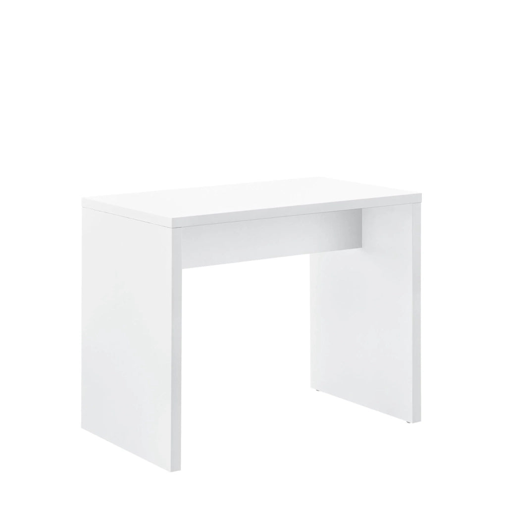 Toletta con cassetto e sedia pannello in legno 141 cm bianco 03_0001501