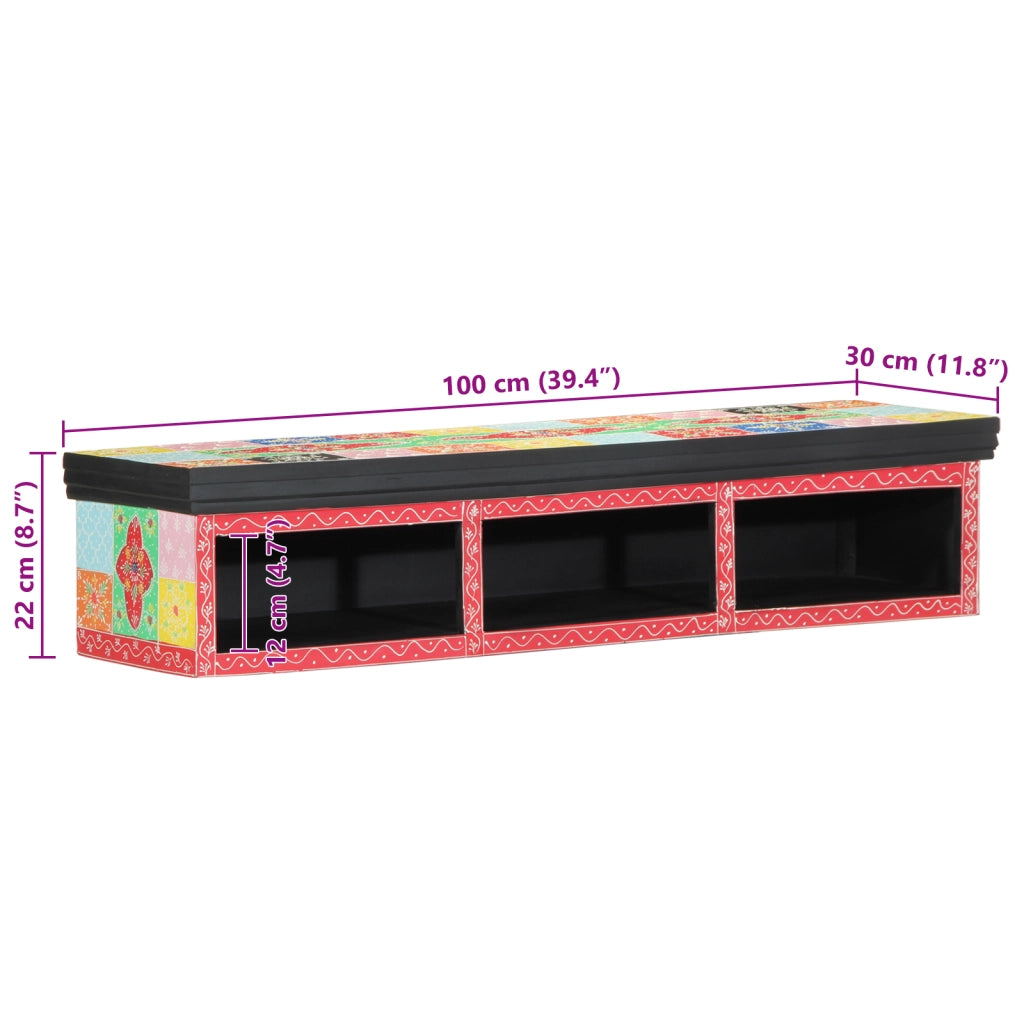Mobile TV da parete  Multicolore 100x30x22cm Legno ingegnerizzato