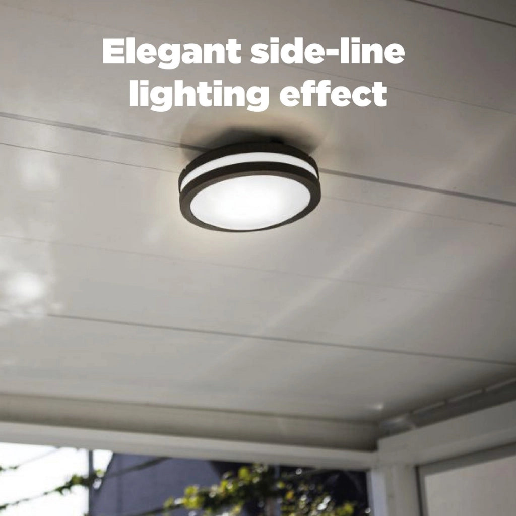 Plafoniera esterna TITAN antracite Lutec E27 26cm IP54