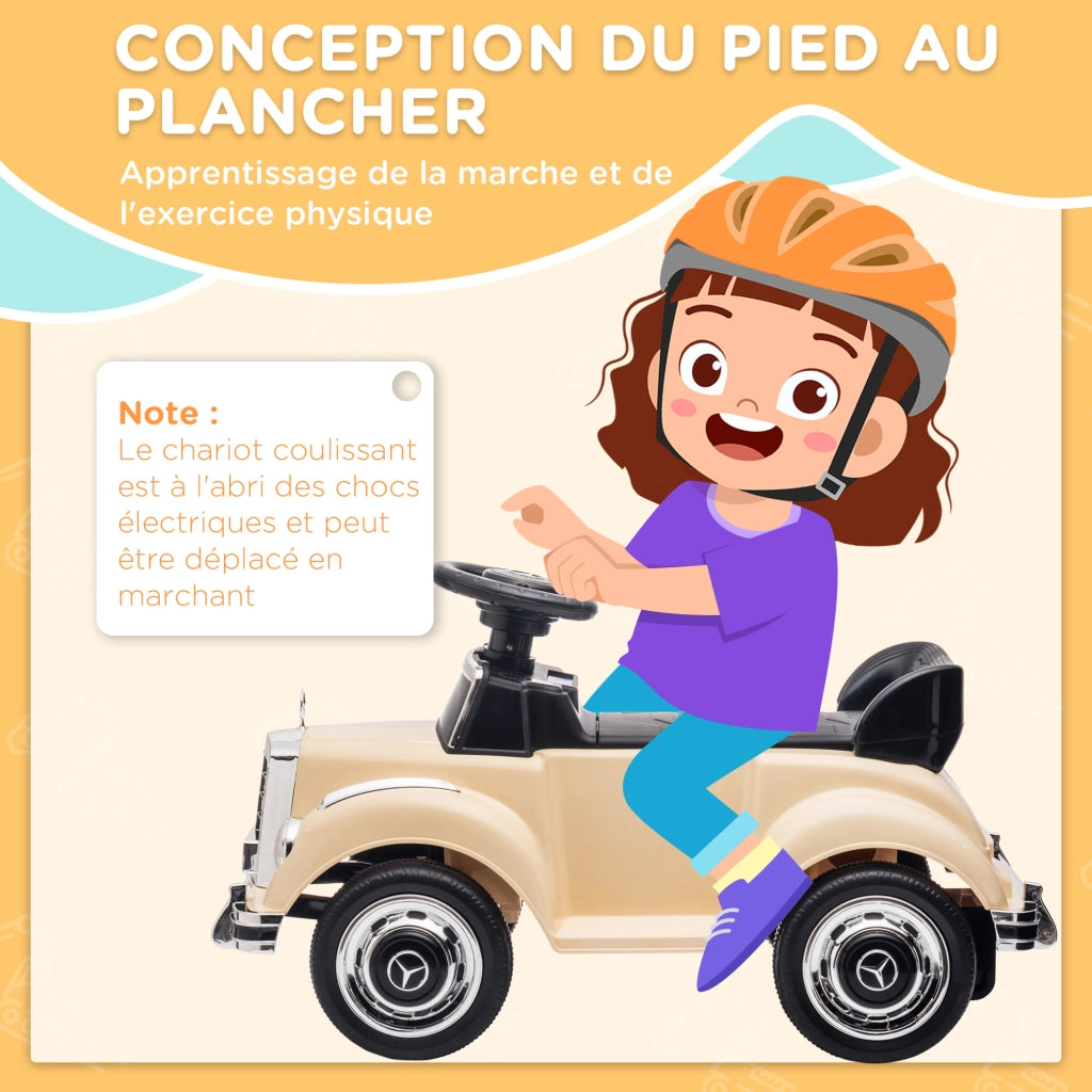 Portagiochi per Bambini Mercedes-Benz 300S ¨C zephmum ¨C Beige 18-48 mesi