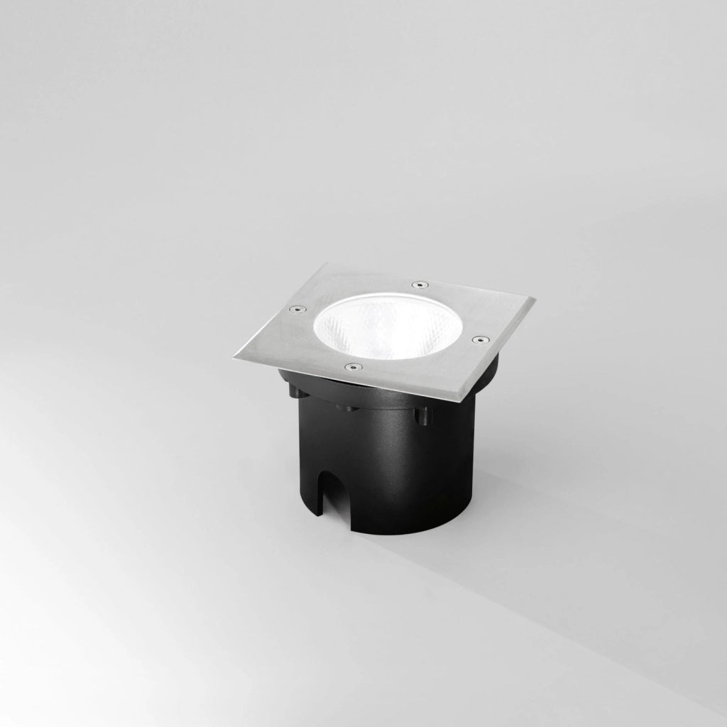FARO A INCASSO CALPESTABILE LED WALK ACCIAIO QUADRATO 12W 1500LM 4000K IP67 14X14X9,15CM