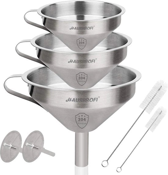 Set di ciotole in acciaio inossidabile per la trasmissione di ingredienti liquidi, ingredienti secchi e polvere, 11/13/15 cm