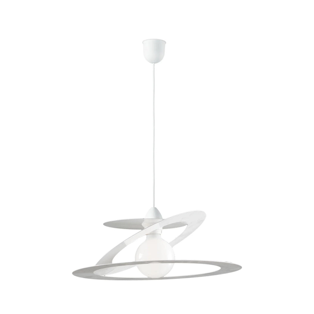 Sospensione Geko 1 Luce Bianco e Grigio LuceArt Classic