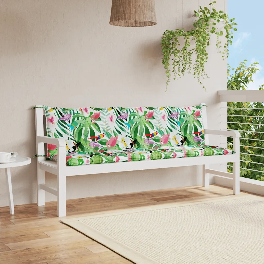 Cuscini per Panca 2 pz-Set di 2 Cuscini per panchina Multicolore in Tessuto Oxford