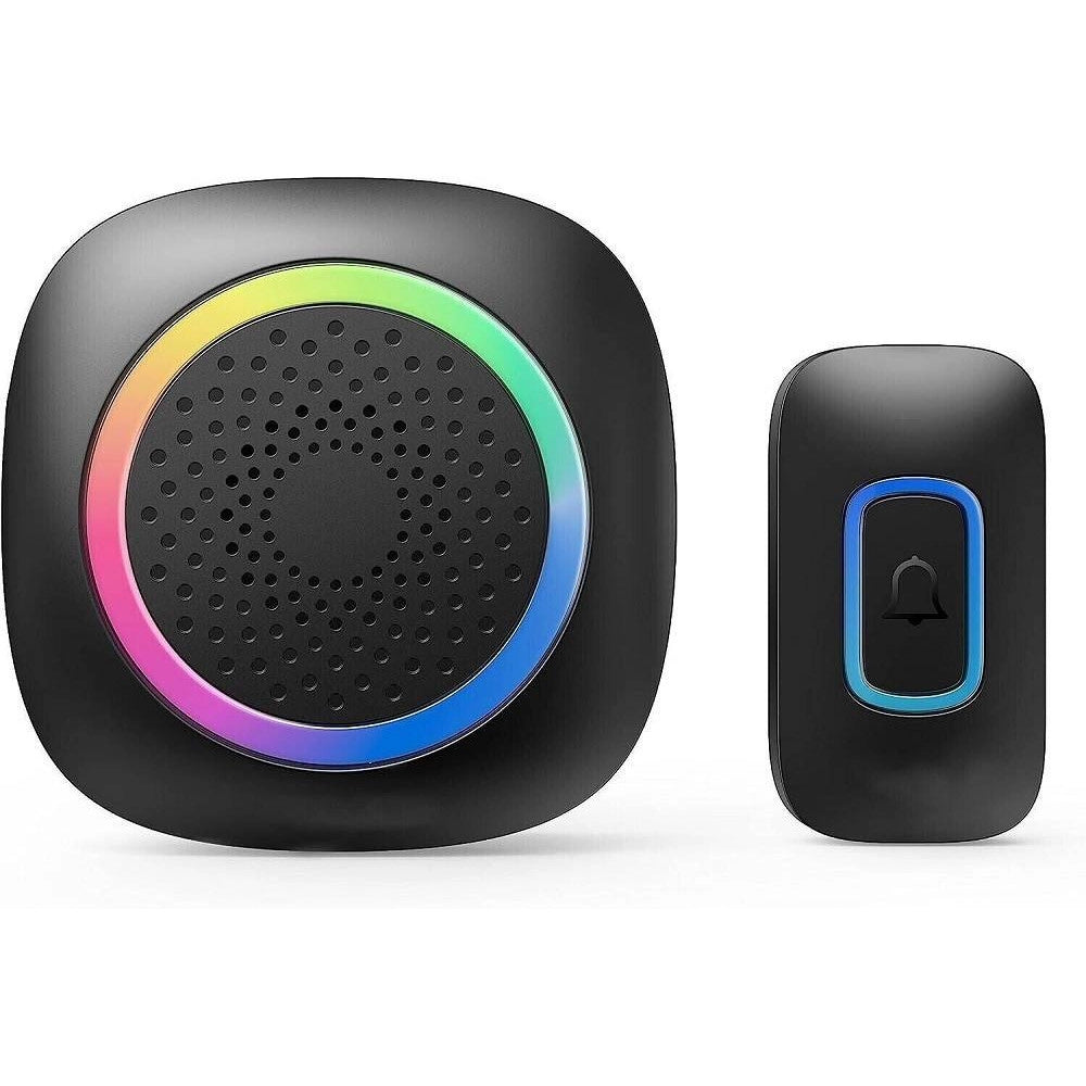 Trade Shop - Set 2 Campanelli Senza Fili Wireless 2 Ricevitori Luce Rgb 60 Melodie Rl-2r3995 -