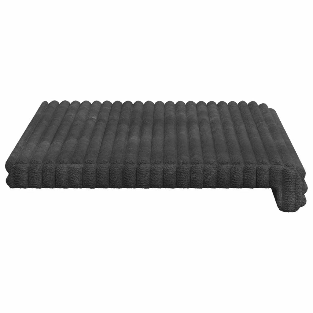 Cuscino per panchina Corduroy Morbido Grigio Scuro 42043220