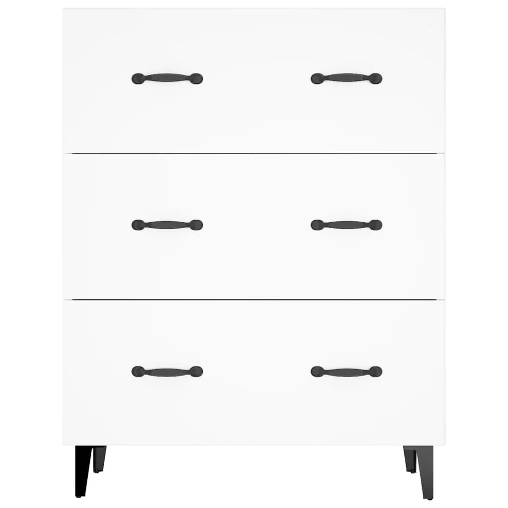 Buffet credenza cassettiera armadio mobile contenitore organizer per cucina soggiorno salotto 69,5 x 34 x 90 cm legno ingegnerizzato bianco 02_0030468