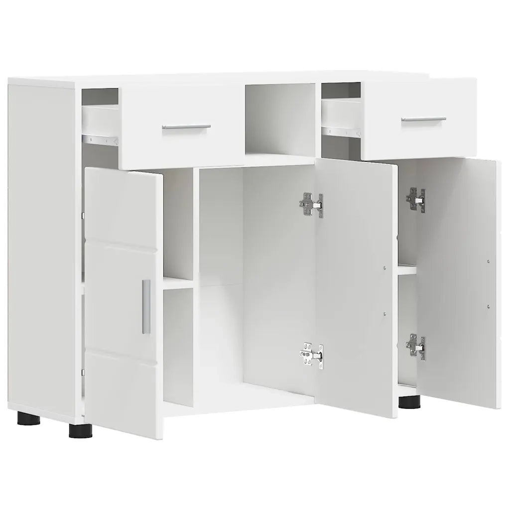 Credenza-Buffet-Armadio da cucina Bianco 88,5 x 30,5 x 73 cm Legno multistrato