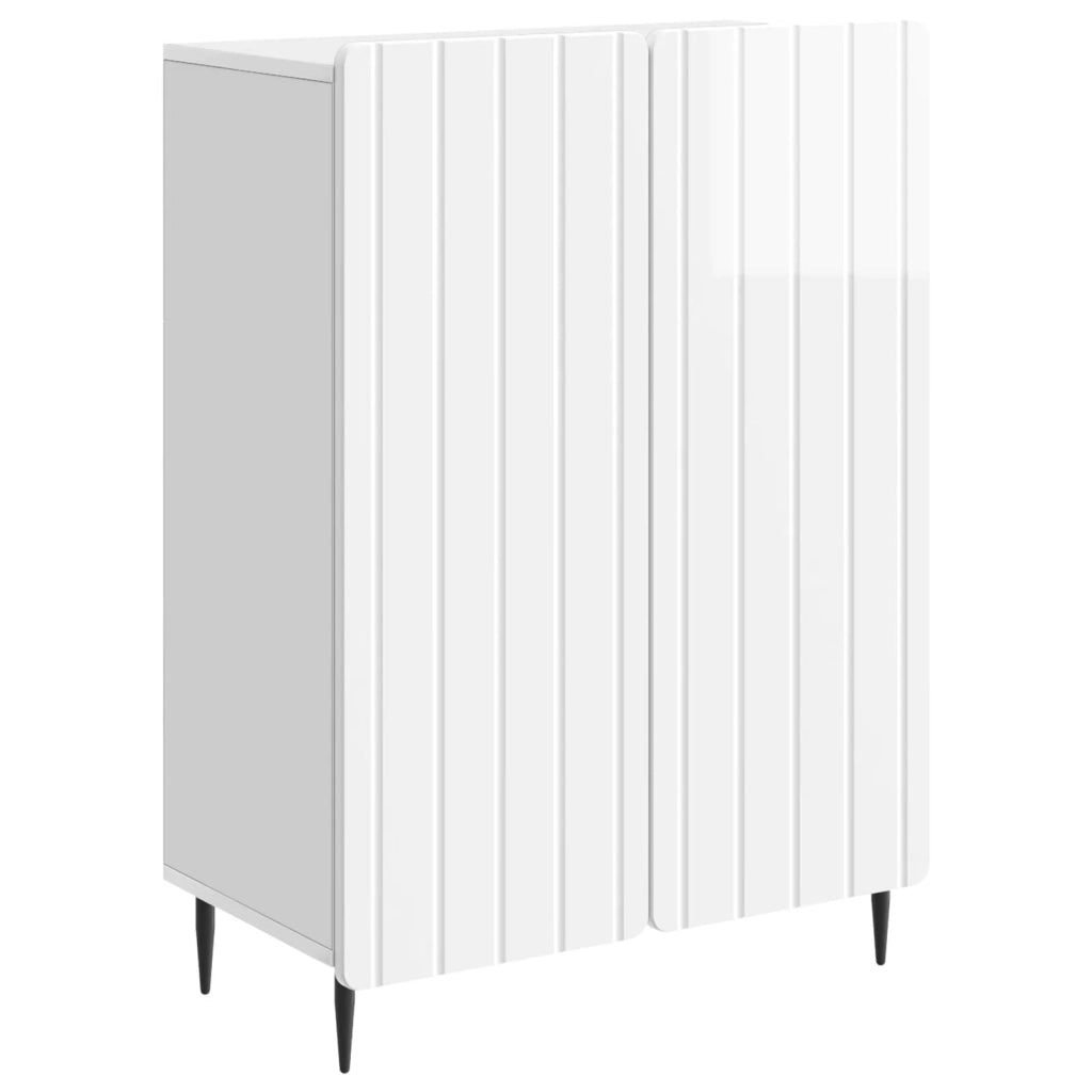 Credenza Bianco Lucido 66 x 34,5 x 92 cm Legno ingegnerizzato 894359