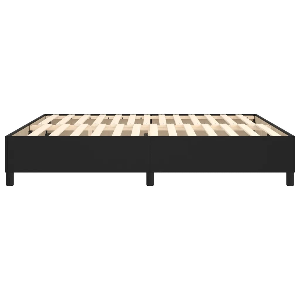 Struttura Letto a Rete a Molle Nero 160x200 cm in Similpelle 3121053