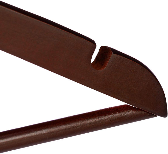 Set di 30 grucce con tacche in legno marrone 13_0002499