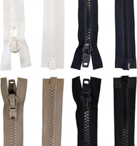 Cerniera Lampo Divisibile Bianca 200cm Nautica Catena 10 - Resistente ai Raggi UV e Corrosione - Ideale per Imbarcazioni & Teli