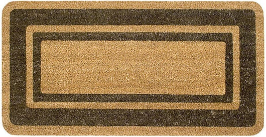 Zerbino Cocco Marrone Ingresso Porta 33x60 cm Elegante Robusto Antiscivolo Asciugapassi Esterno