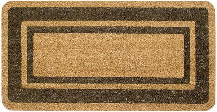 Zerbino Cocco Marrone Ingresso Porta 33x60 cm Elegante Robusto Antiscivolo Asciugapassi Esterno