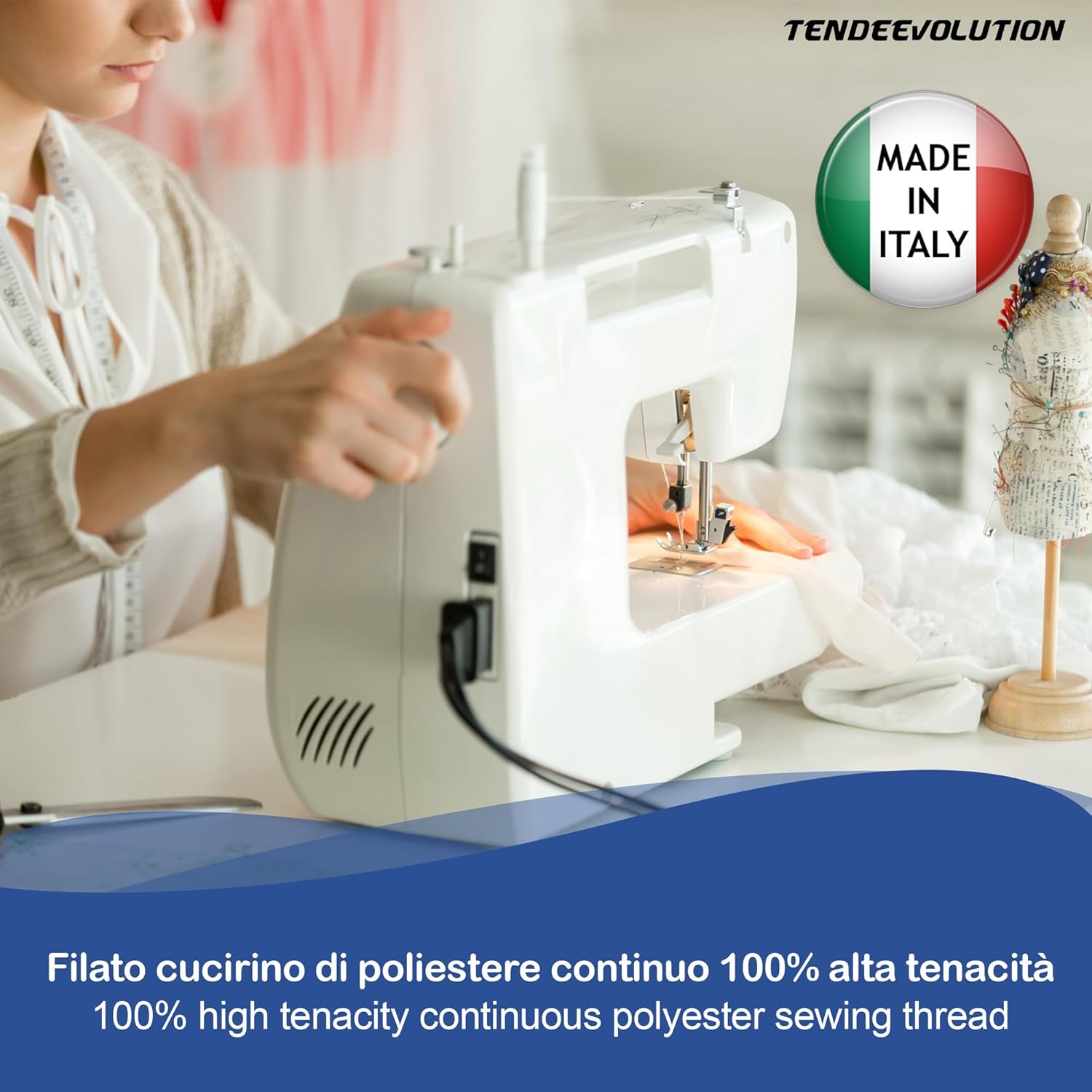 Filo da Cucire Esterno & Nautico Beige - Resistenza Superiore & Durabilità - 1500 mt - Perfetto per Pelle, Scarpe, Tela, Tappezzeria