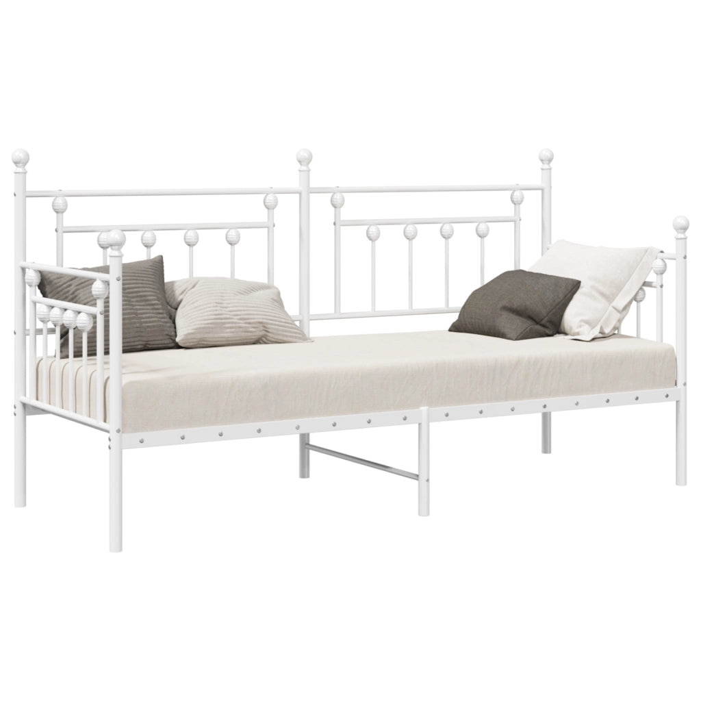 Struttura Letto Giornaliero Bianca 80x200 cm in Acciaio