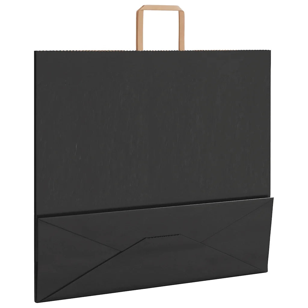vidaXL Sacchetti di Carta 250 pz con Manici Neri 54x15x49 cm
