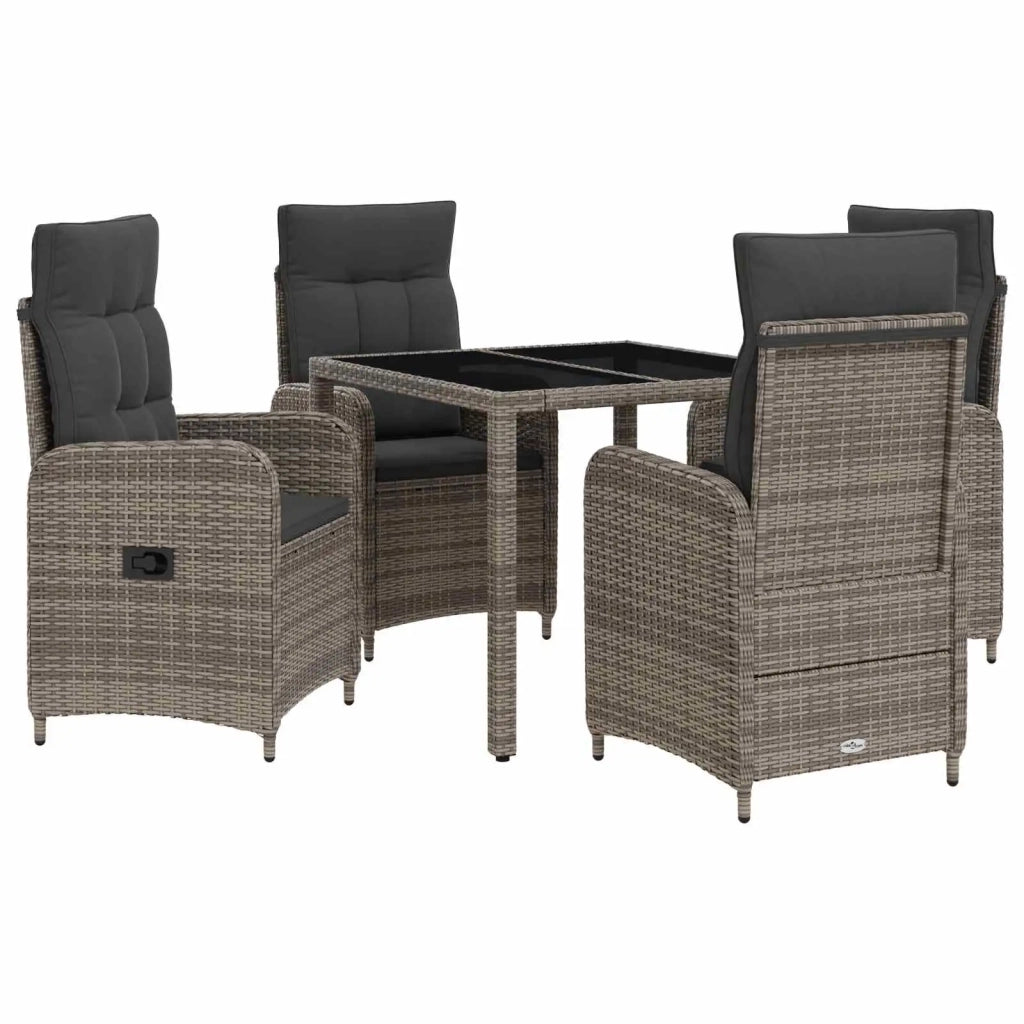 Set da pranzo per esterni 5 pcs Grigio chiaro e grigio scuro 3422327