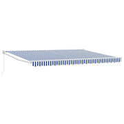 Tenda da Sole | Tenda retrattile Blu e Bianco 4 x 2 m