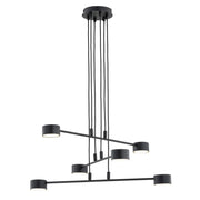 Sospensione Moderna Tefnut 6 Luci In Acciaio Nero
