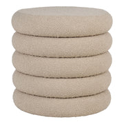 Pouf Brooklyn, Beige, Poliestere, 44x44x44 cm