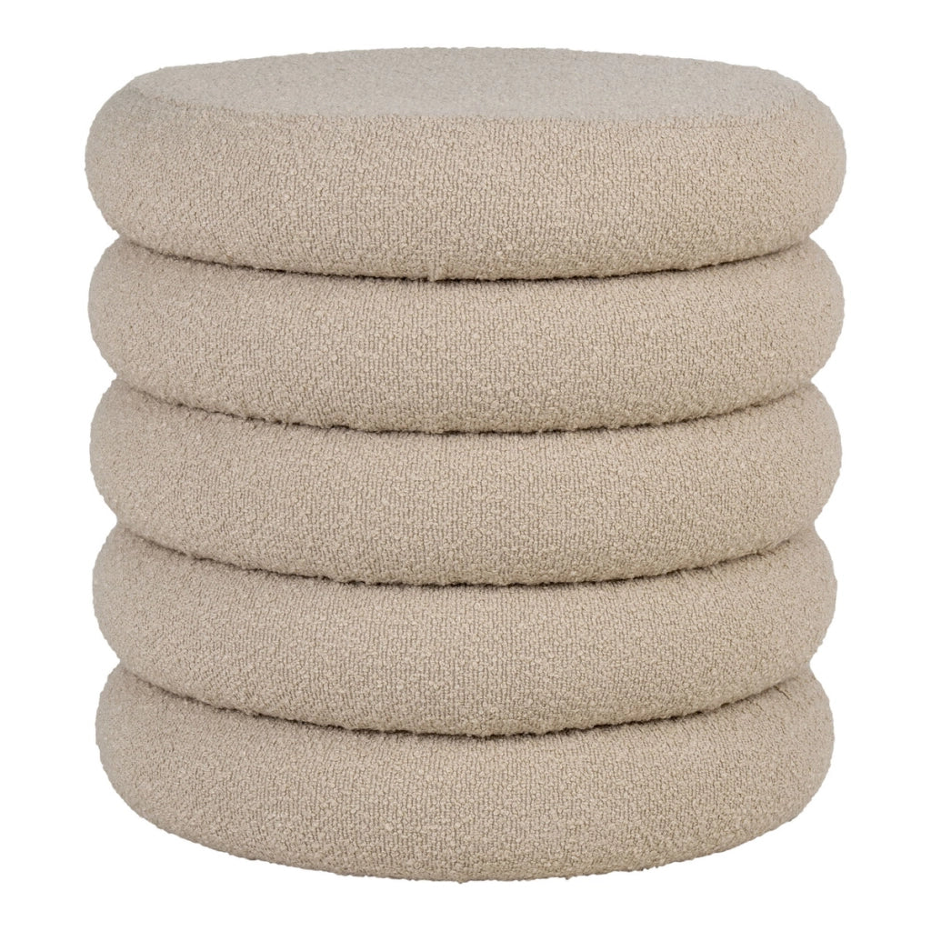 Pouf Brooklyn, Beige, Poliestere, 44x44x44 cm